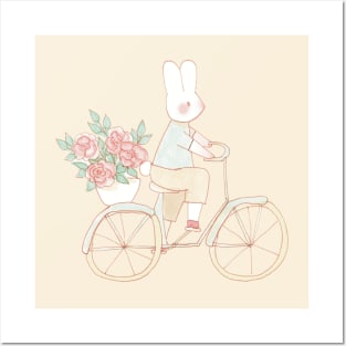 Cycling Bunny Posters and Art